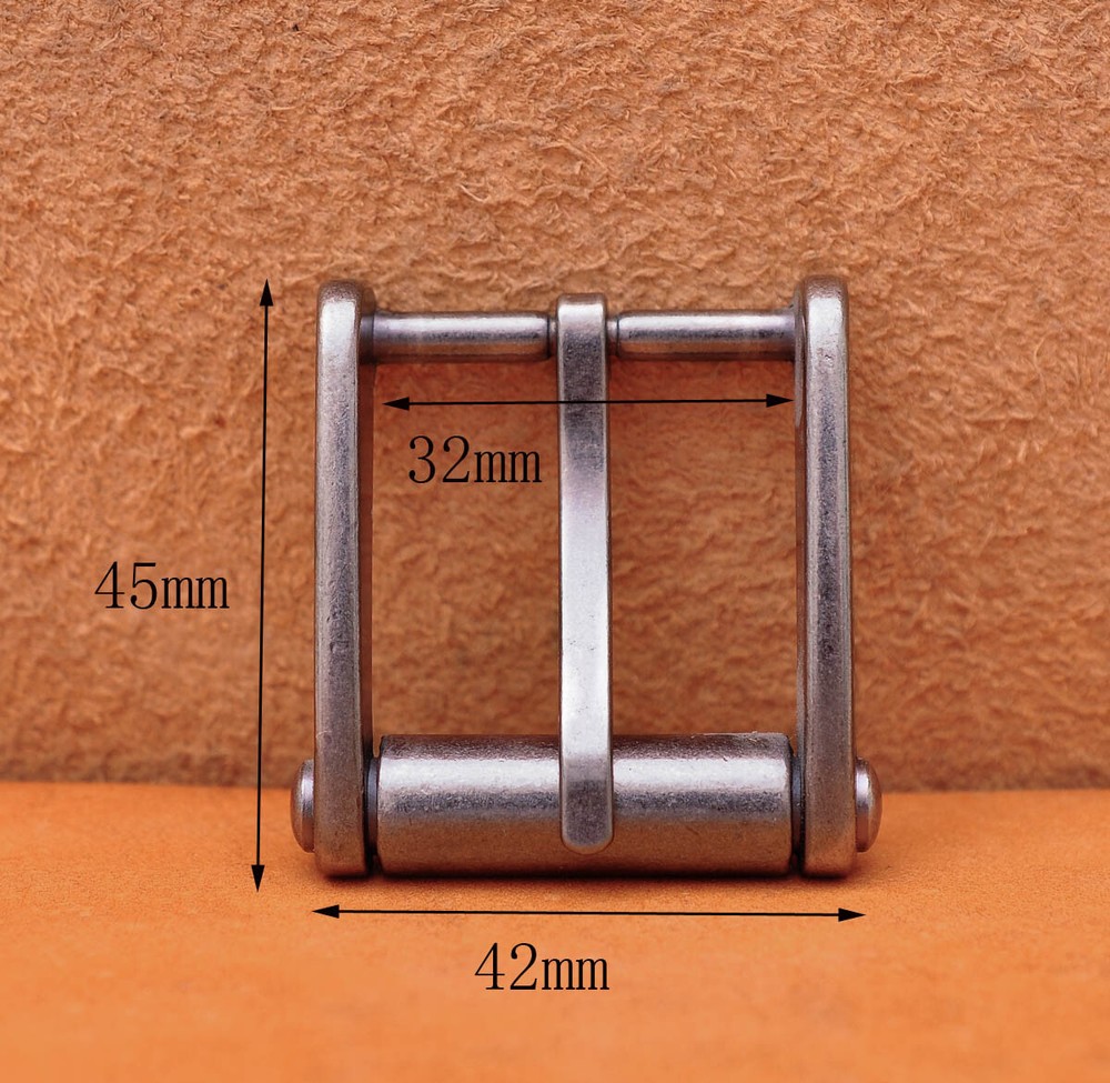 Novelty Mens Retro Single Prong Pin Metal Belt Buckle 32mm Silver Color