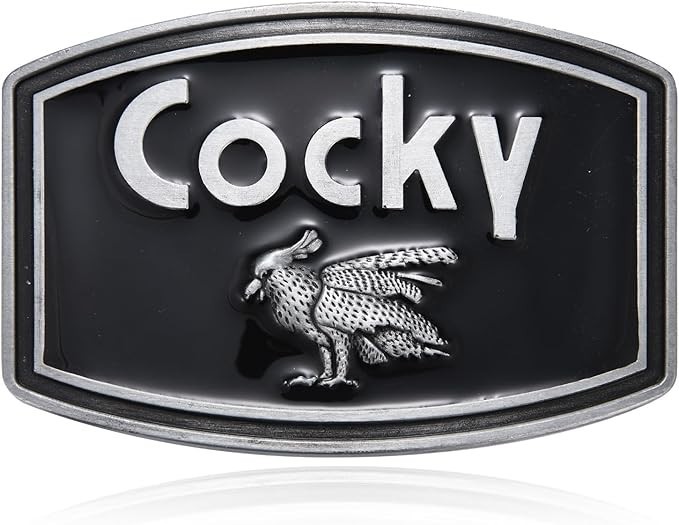Cocky Belt Buckle Animal Rooster Belt Buckles Men Women, Rectangle Western Booth