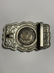 Antique 1921 Silver Morgan Dollar Coin Buckle