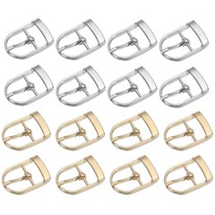 16Pcs 0.8&Prime; Single Prong Belt Buckle Metal Roller Buckle Silver/Light Gold