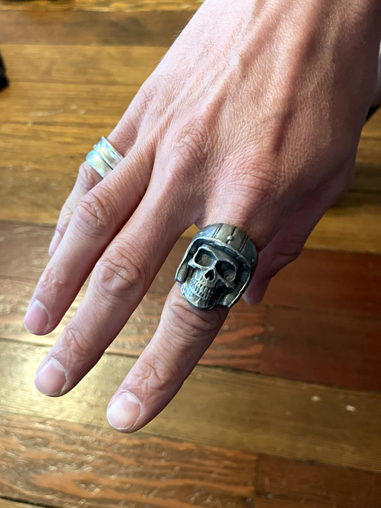 Fourspeed Metalwerks Pewter Death Rider Ring Size 11