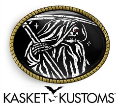 Grim Reaper Belt Buckle – Gothic Death Skeleton Horror Belt Buckle – 427