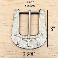 Western Belt Buckle for 1.5” Straps Cowboy Rodeo Style Texas Western Vaquero