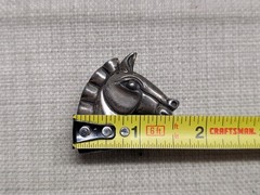 vintage KIESELSTEIN CORD belt buckle set STERLING SILVER horse-shoe 3PC western