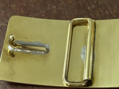 Dragon Brass Belt Buckle Western Cowboy With Initials ST Engraved
