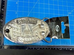 Paris Sucks! Blue Moon Creations Silver Tone Funny Tourist Gift Belt Buckle