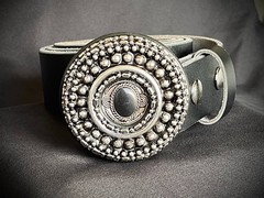 “All-Seeing Eye” Buckle Black Stone Pupil Gothic Industrial OOAK Darren McNeese