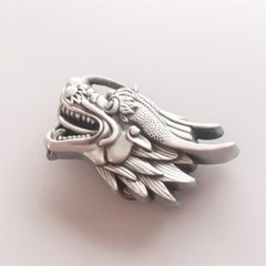 Vintage 3D Cut Out Dragon Head Belt Buckle Gurtelschnalle