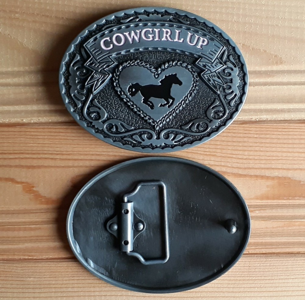 Cowgirl Horse Western Country Woman Belt Buckle