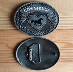 Cowgirl Horse Western Country Woman Belt Buckle