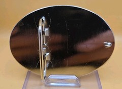 NORTH AMERICAN HUNTING CLUB LIFE MEMBER SILVER & GOLG STYLE BELT BUCKLE *NOS*