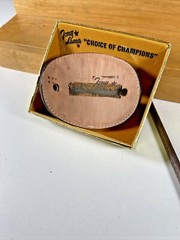 VTG TONY LAMA Choice of Champions Genuine TOOLED Leather WOMENS HAIR BARRETT USA