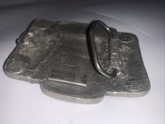 US ARMY TANK Flag Eagle Pewter BELT BUCKLE Made USA machines ,Man Steel & Pride