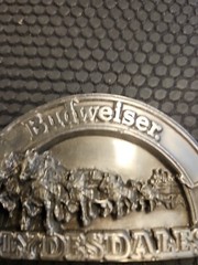 1989 Vintage Budweiser Beer Clydesdales Anhauser Collectible Belt Buckle