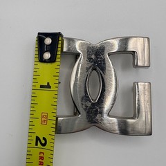 Unisex Y2K Steel Belt Buckle with DC Shoes Logo Skater Vintage 90s/00s
