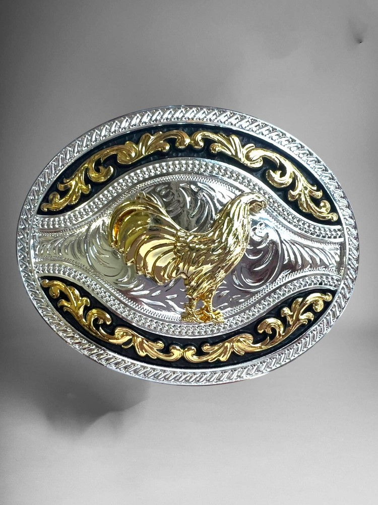 Rooster Rodeo Western Cowboy Belt Buckle Hebilla Vaquera Fina Con Gallo