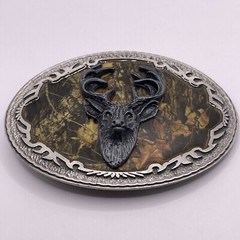 NOS MOSSY OAK BREAKUP DEER BUCK BELT BUCKLE EMI 2006 BBMO Legends West Hunting
