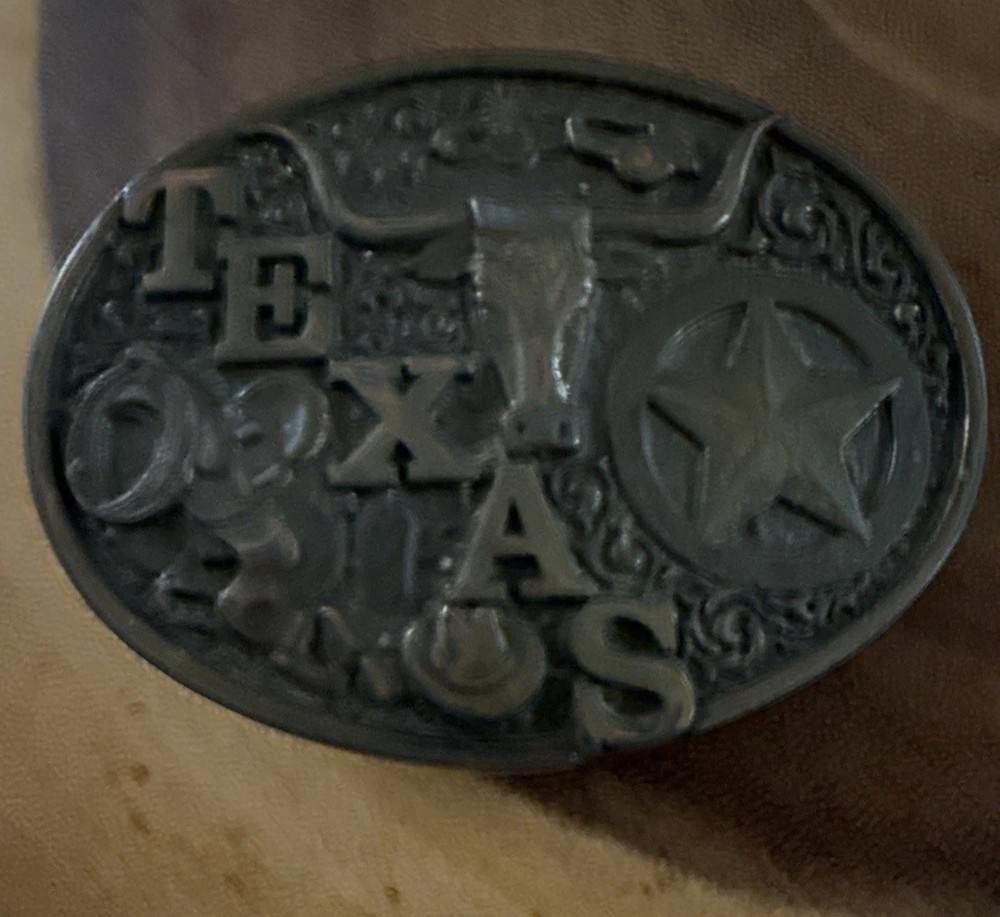 Montana Silversmiths Texas Belt Buckle Longhorn Cowboy Western Vintage