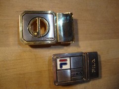 Dunhill & FILA Logo Men&rsquo;s Belt Buckles Vintage lot of 2