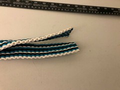 New Nylon braided Men Women Belt White Black Blue 48in Handmade No Buckle