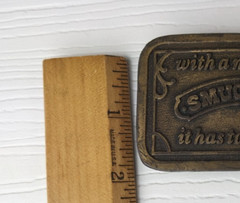 WITH A NAME LIKE SMUCKERS IT HAS TO BE GOOD BELT BUCKLE