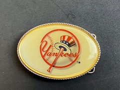 Yankees Baseball Fan Belt Buckle Attention Grabbing Led Lights! W/ Fresh Battery
