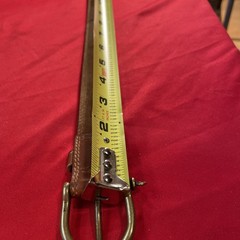 Tommy Hilfiger Mens Leather Brass Crest Belt Brown Size 32 Vintage