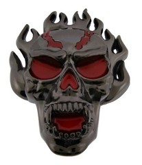 Skull Belt Buckle Men Flaming Blaze Flame Flying Halloween Costume Party Fashion