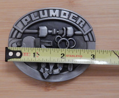 Plumber Tradesman Commemorative Belt Buckle Wrench Pipecutter