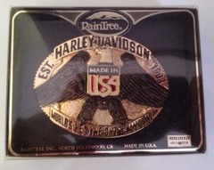 New Vtg. Harley Davidson Belt Buckle Raintree – Heavyweight Champ