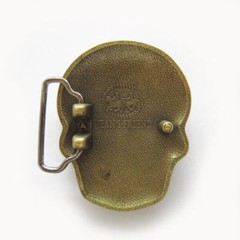 Antique Bronze Plated Vintage Totem Tattoo Skull Metal Belt Buckle