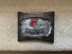 2023 Pendleton Whisky Let&rsquo;er Buck Belt Buckle Montana Silversmiths
