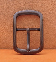 Heavy Duty Solid Antique Copper Two-Tone Center Bar Pin Belt Buckle Inner 40mm