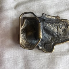 Vintage RED Chevy TOW TRUCK BELT BUCKLE The Great American Buckle Co 1980 #735