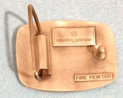 VINTAGE PEWTER BELT BUCKLE ~ ANTIQUE ROTARY TELEPHONE by COUNTRY JUNCTION ~ NEW