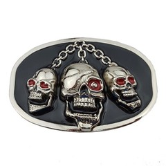 Pirate Skulls with Chain Belt Buckle