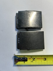 Military Style Slide Belt Buckle Lot of 3 – 1 Brass & 2 Gray Tone