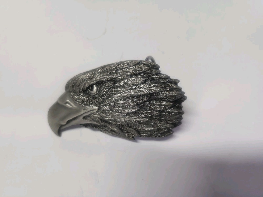 Siskiyou 1989 Bald Eagle Head Metal Belt Buckle #A-85