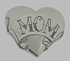 Best Mom Ever Belt Buckle Heart Shaped Mom Mother Day Gift Silver Metal Western