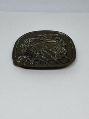 Vintage TREE OF LIFE belt buckle Solid Brass hippie boho 1970s western cowboy