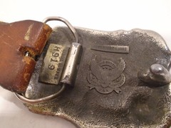 Leather Belt 45&Prime; +Buckle Country Music The Great American Buckle Co 1982 USA