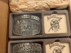 ADM – Indian Wars (1862-90) 4 Brass Buckle Limited Edition Set #2 (Low Num.) NIB