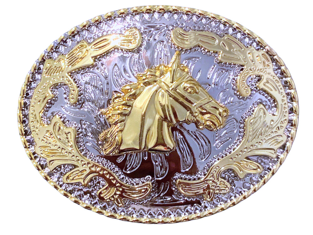 WMG Horse Head Western Rodeo Fashion Unisex Cowboy and Cowgirl Belt Buckles