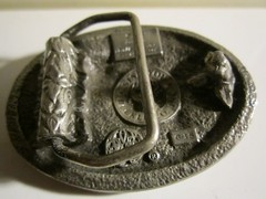 VINTAGE MOOSE ANIMAL SCENE HIGH RELIEF BELT BUCKLE HEAVY – GW-16