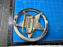 Famous Stars & Straps Five Point Star Logo See-Trough Silver Color Belt Buckle