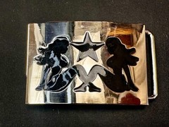 Double Mudflap Girls Belt Buckle Biker Tattoo Trucker Country Cowboy Motorcycle
