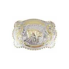 1 1/2&Prime; Big Gold Pig Western Belt Buckle – Style 1. 5 1/2&Prime; x 3 7/8&Prime;.