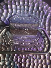 Vintage Belt Buckle Eagle Native American Tribal Diamond Cuts ISS Made In USA