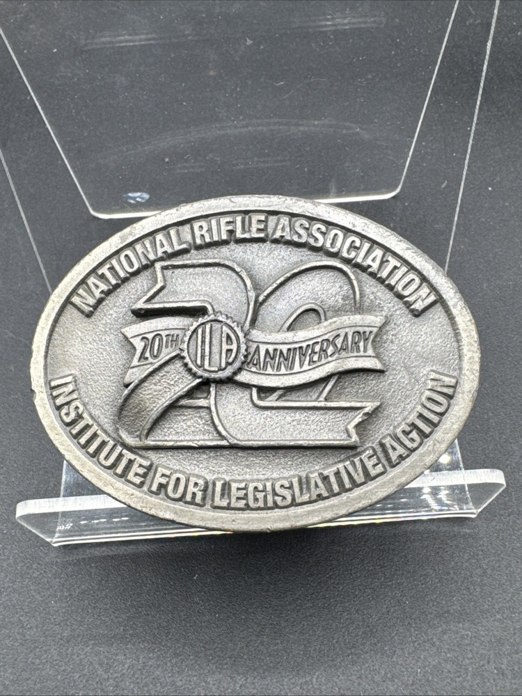 NRA BELT BUCKLE 20th ANNIVERSARY NATIONAL RIFLE ASSOCIATION INSTITUTE FOR ACTION
