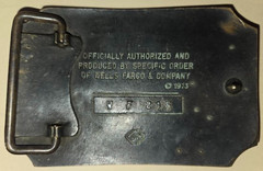 Vintage 1973 Brass Wells Fargo & Co. Belt Buckle W F 295 3.5&Prime; x 2.5&Prime;
